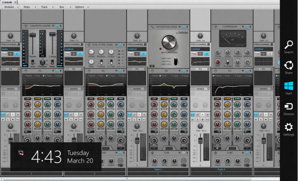 SONAR X1 Console on Windows 8