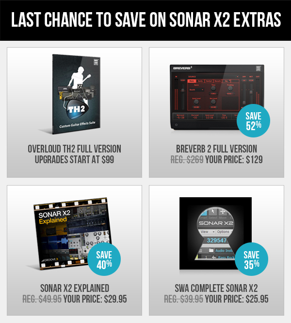 See all SONAR X2 Extras