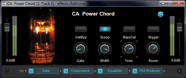 The UI for the Power Chord FX chain