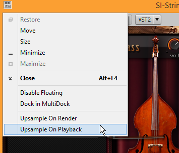 SONAR Upsample On Playback Option