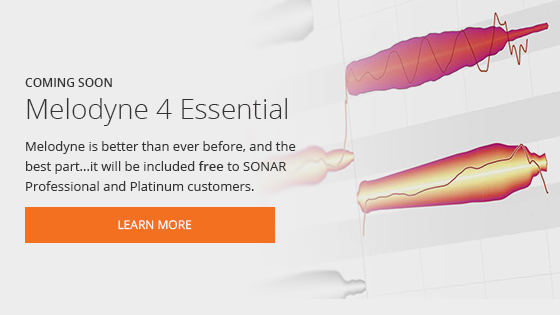 Melodyne 4 Essential Coming Soon To SONAR - Click Here to Learn More
